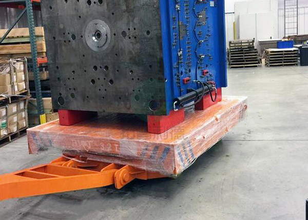 China Flat Cart Heavy Load Steel Pipe Transfer Industrial Trailer on Rail Tracks