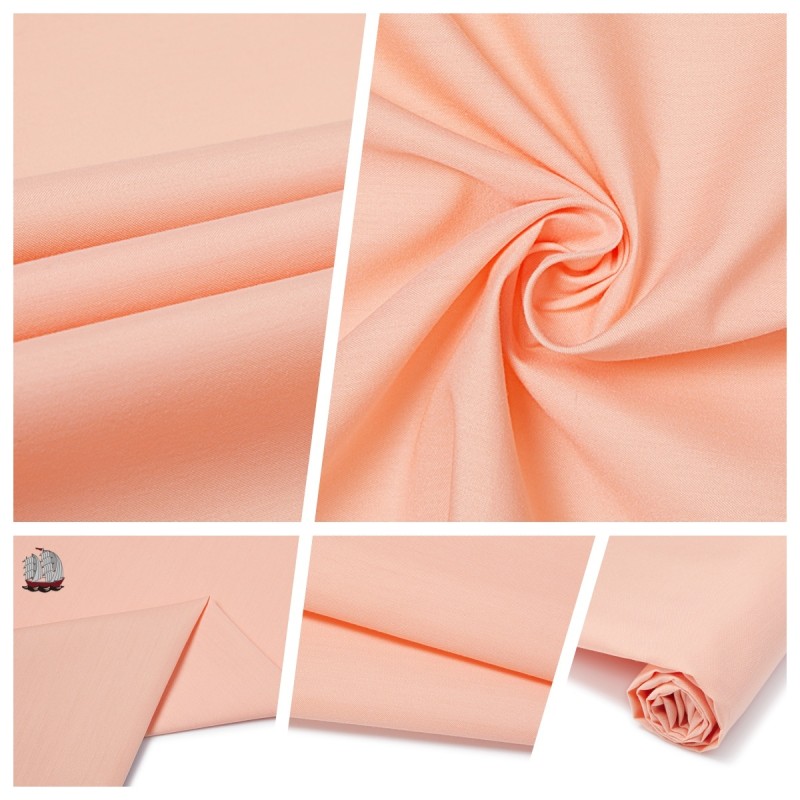 Orange TC Cotton Fabric Wrinkle Resistance Blended Fabric For Work Uniforms