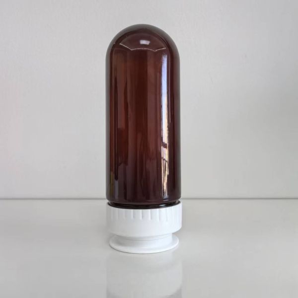 Silk Screen Printing 200ml 250ml Round PET Plastic Bottle with Black Anti Theft Screw Cap Ideal Food Packaging Container