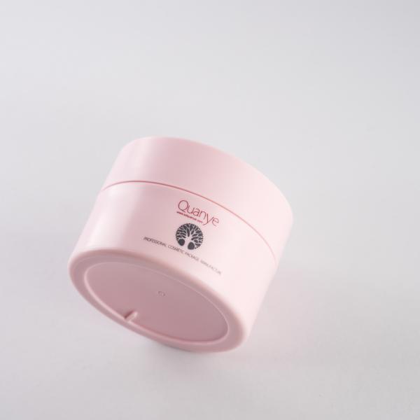 135ml Thick Wall Plastic Cosmetic Jars Pink Color With Lid For Eye Cream