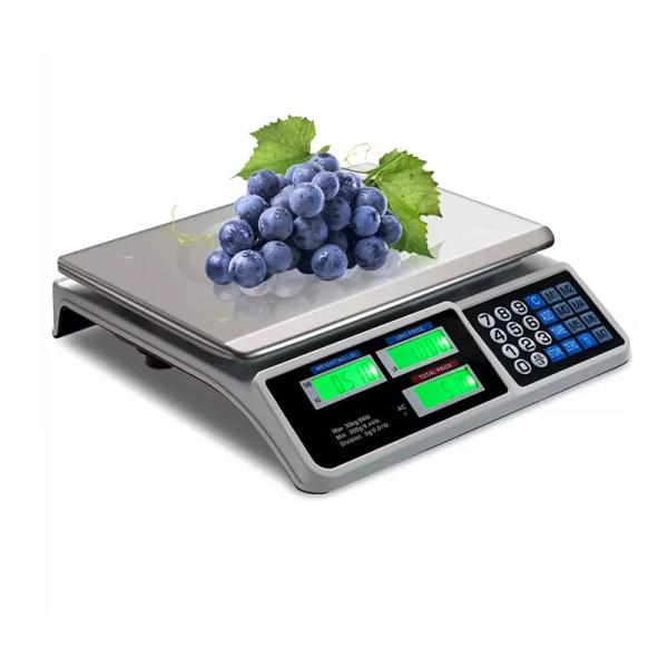 Balance de pesage électronique numérique de haute précision en plastique ABS et acier inoxydable, 40KG et 30KG, pour supermarché, cuisine et usage domestique
