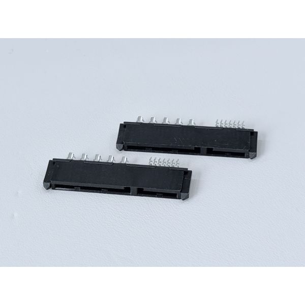 SATA 22P Female Connector | Pin SMT PCB Terminal Connector | G/F Gold-Plated Electrical Signal Connector for Server, Automotive, Wire Cable & Power Transmission