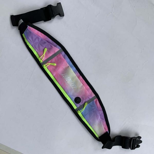 Florescence Sports Waist Bag Making Accessories PU/PVC With Three Zipper Pocket