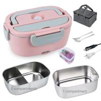 220V 1,5L électrique chauffé boîte à lunch alimentaire 304 en acier inoxydable lave-vaisselle coffre