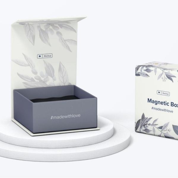 Boîte à cadeaux magnétique à deux côtés, estampage à chaud, bijoux personnalisés, parfums, boîte à cadeaux