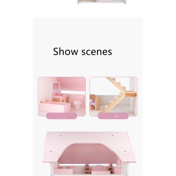 Водный покрывая мини деревянный дом симуляции для детей