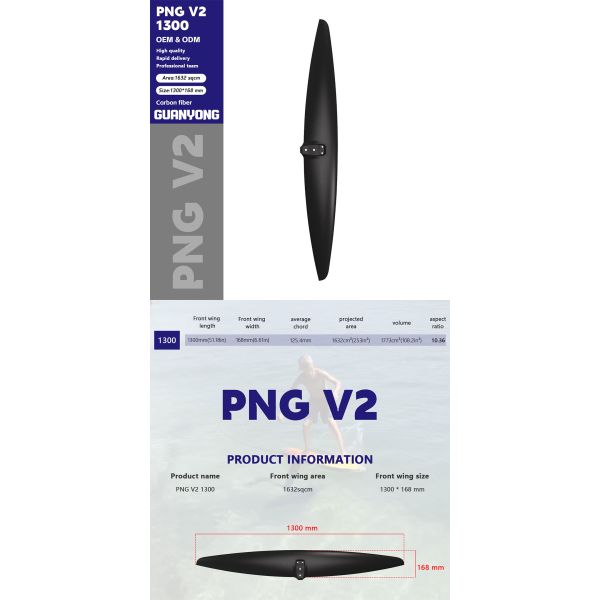 1632sqcm Hydrofoil Front Wing All Around SUP Light Wind Foil Surf Wing