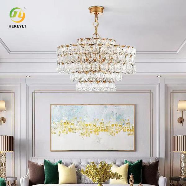 Housing Decoration Crystal Pendant Light For Living Room AC85V