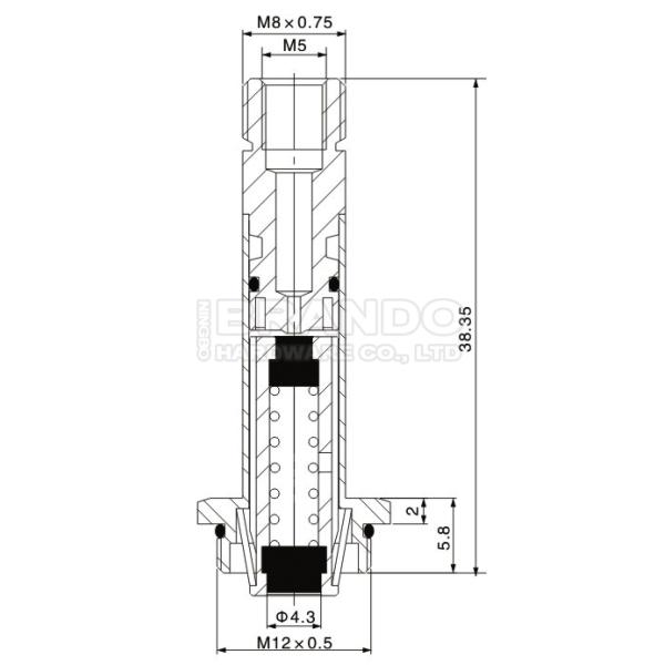 размер armature Плунжер Armature клапана соленоида 3 путей для катушки AMISCO EVI 5M/13
