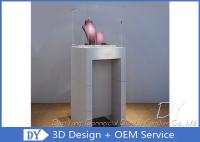 Pedestal de moda simple Vitrina de vidrio con cerradura / logotipo