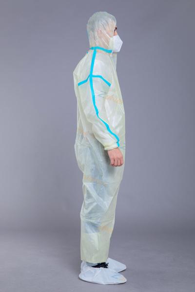 Antibacterial 37g PPE Open Front Unisex Disposable Coveralls