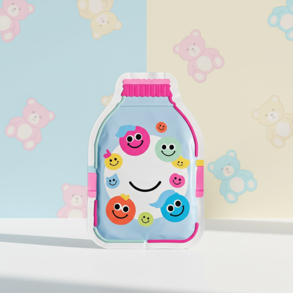 Custom Cute Cartoon Smiley Face Resealable Snack Pouch - Colorful Fun Packaging Bag for Candies & Snacks