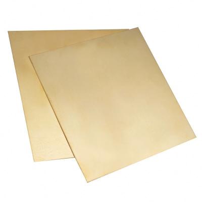Customized Thickness 1.5 Mm Copper Sheet C26800 C27200 24x24 Shiny Brass