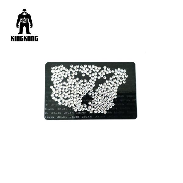 Customized  Metallic Print Business Cards , Silver / Black Metal Etched Business Cards