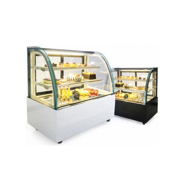 Изогнутая дверь Glss построенная в витрине дисплея пекарни проволки быстрого кипячения с мраморным основанием нержавеющей стали