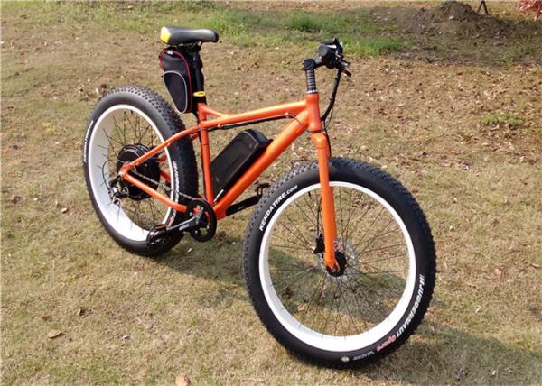 High Speed 1000W Fat Tire Beach Bikes / Custom Mountain Bike With Super Fat Tires