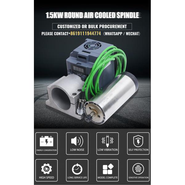 24000 оборотов в минуту Двигатель YFK 1.5KW ER11 D80mm воздушно-охлаждаемый шпиндельный комплект для фрезерной машины с ЧПУ