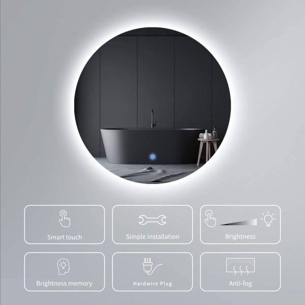 Отель освещенное зеркало телевизора без рамы светодиодный освещенный ванной зеркало для салона красоты