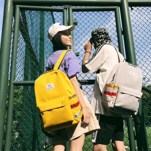 Schoolbag female Korean version of high school students backpacks large capacity backpacks male street photo trend