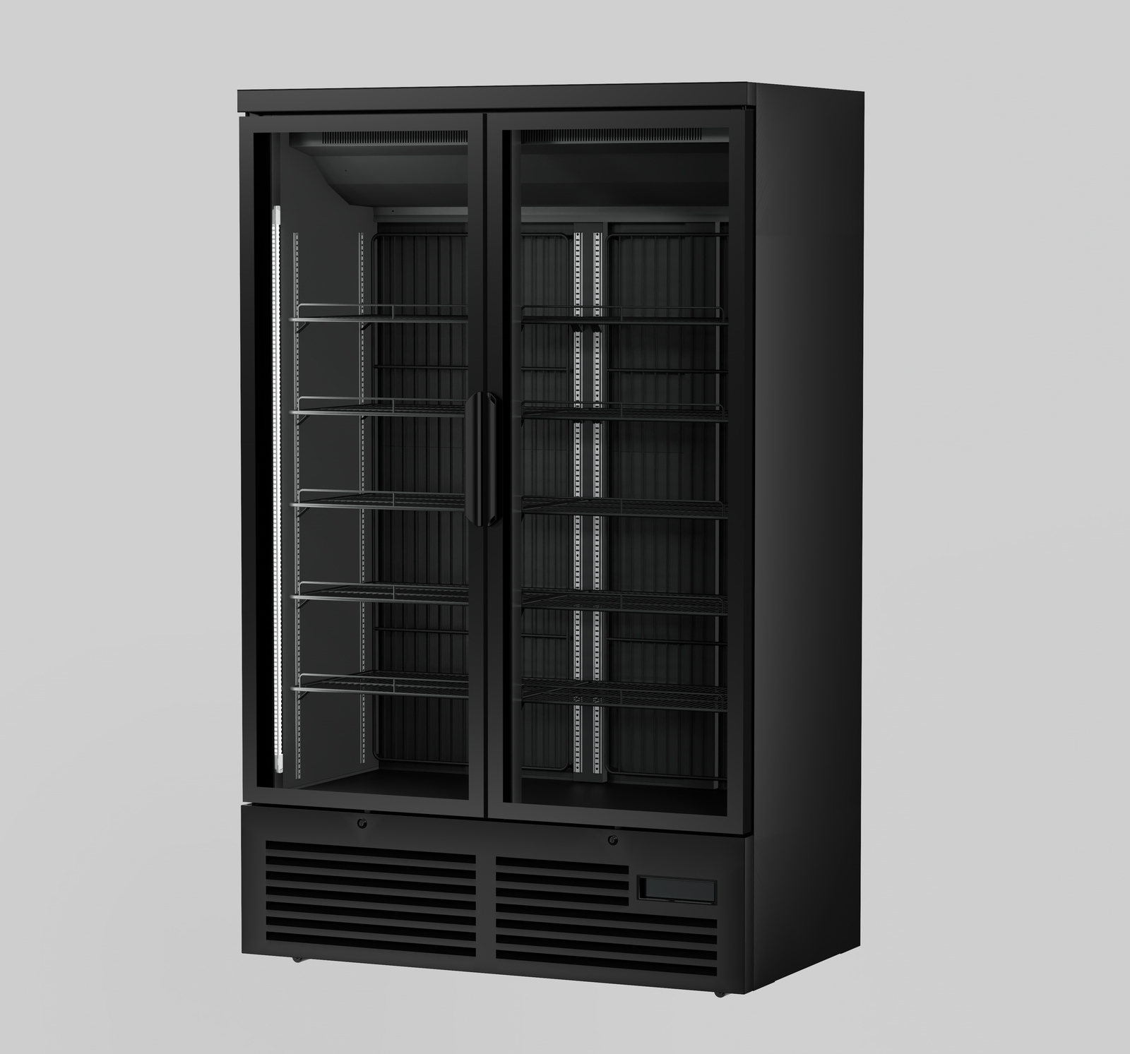 Upright Multideck Glass Door Refrigerator Commercial Display Fridge and Freezer with LED light
