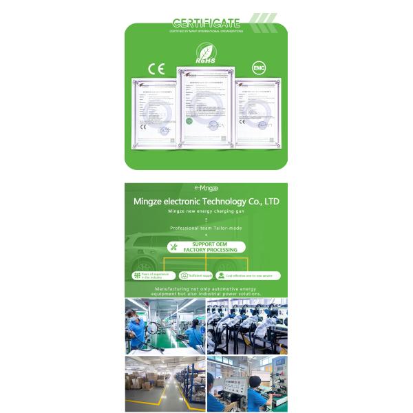 Prophylactic Temperature Protection Type 2 to Type 2 EV Charging Cable 5m Length from E-mingze for EV Charging Stations