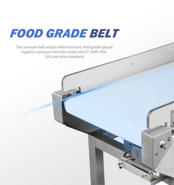 Linha de montagem de fábrica transportador Alimentos cozidos Grãos de café Detector de metais de alimentos Máquina de detecção de metais de alimentos de trabalho automático