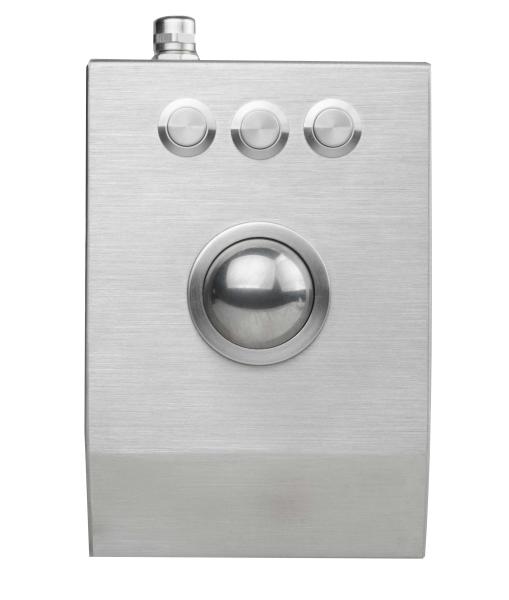 Trackball de aço inoxidável do laser do desktop 38mm do metal áspero com definição de 1200 DPI
