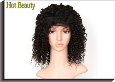 4# No Shedding Human Hair Full Lace Wig , Virgin Indian Human Hair Wig