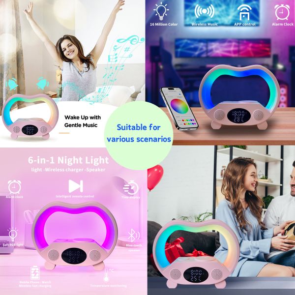 RGB LED Speaker Sound Box Mini Wireless Subwoofer Portable Bluetooth Outdoor Double Bass BT 5.3 Mobile Audio Player