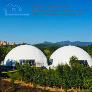 Hotel Resort Pvc Big Canvas Geodesic Glamping Dome House Tent On For Event