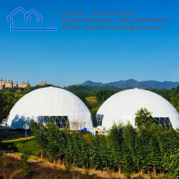 Hotel Resort Pvc Big Canvas Geodesic Glamping Dome House Tent On For Event