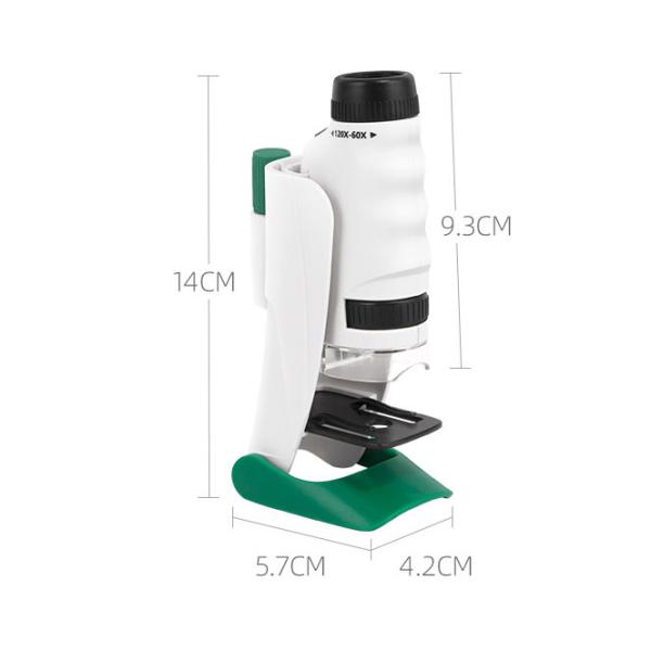 Metal Mini Microscope for Kids' Professional Biological Experiments and Teaching Aids