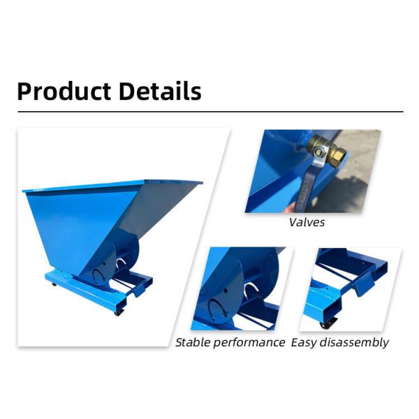 Outdoor Waste Treatment Self Dumping Hopper , Forklift Dumping Hopper With Cover