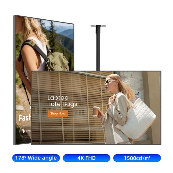 86 Inch 4K UHD LCD Digital Signage Display Indoor 24/7 Continuous Operation Solution