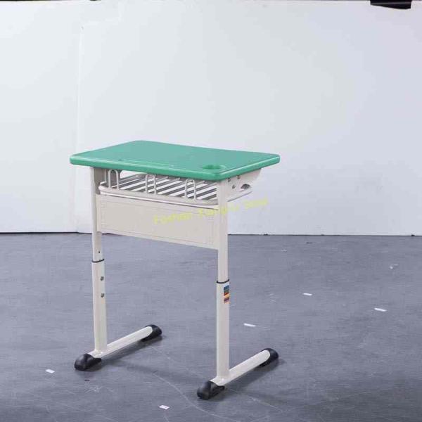 Aluminum Frame Middle High Student Desk And Chair Set HDPE Surface Mint Green