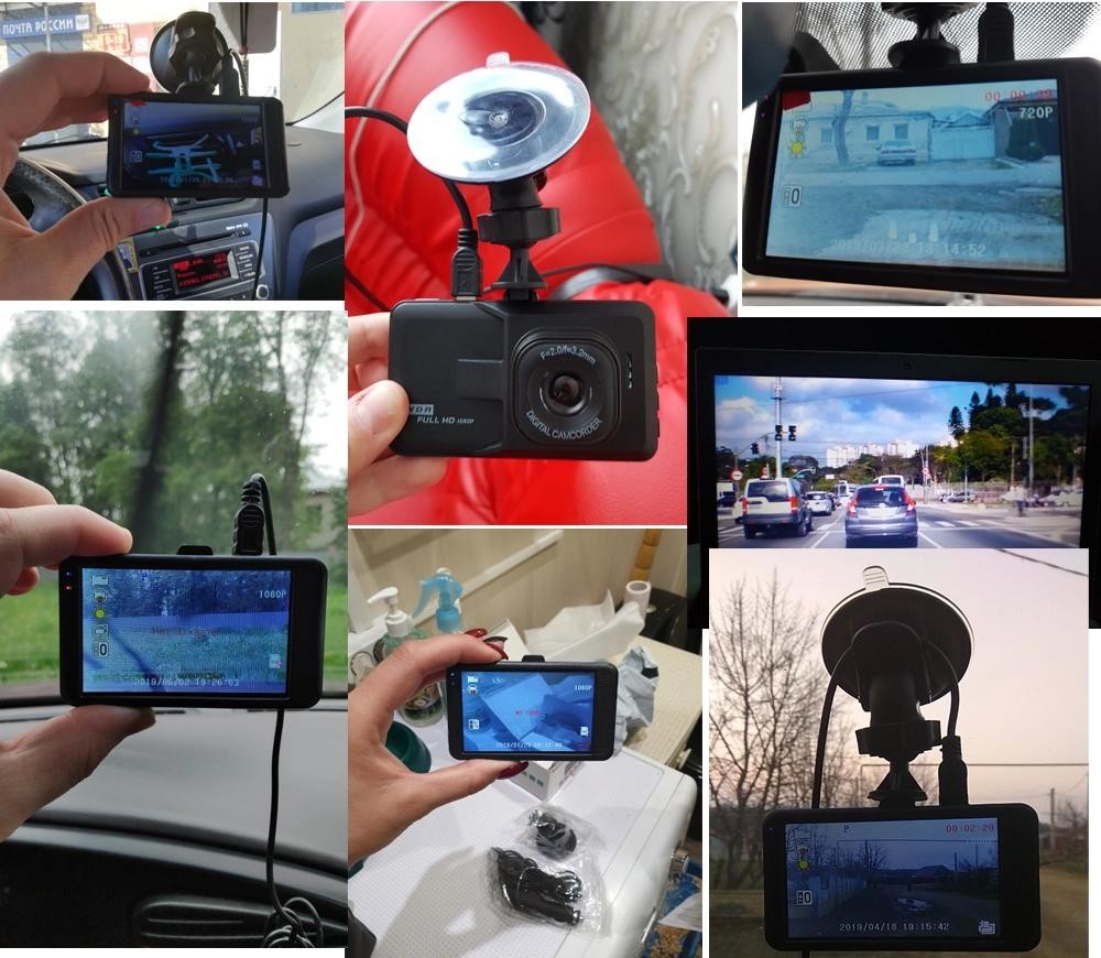 Регистратор зеркала заднего вида автомобиля CMOS 1080P DVR Full HD 140 градусов