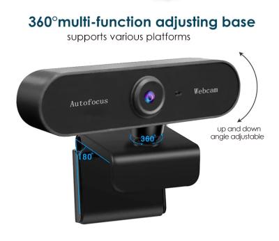 câmara web do Autofocus 1080P com a câmera de Web de USB do microfone que flui a câmara web para a câmara web de chamada video