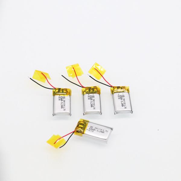 0.2C 3.7V65mAh Micro Lithium Ion Polymer Battery For Medical Devices