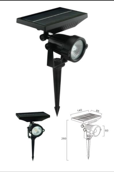 aluminum material solar lights garden pond waterproof ip65 led solar garden spotlight outdoor color 5w