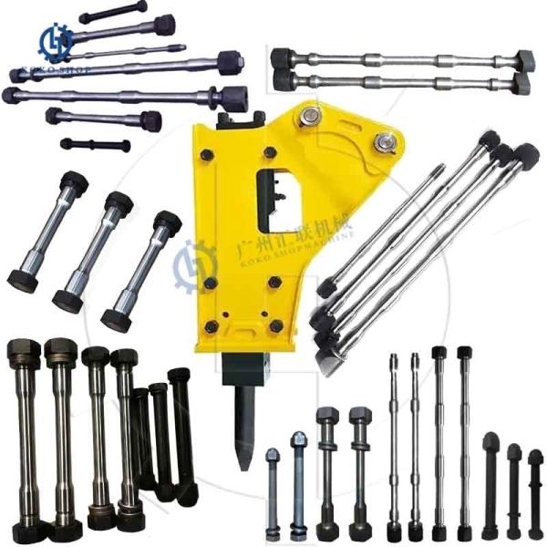 SAGA210 MS500 MS75AT MS35AT Hammer Side Rod MSB MS45AT Hydraulic Breaker Through Bolt For Excavator Parts