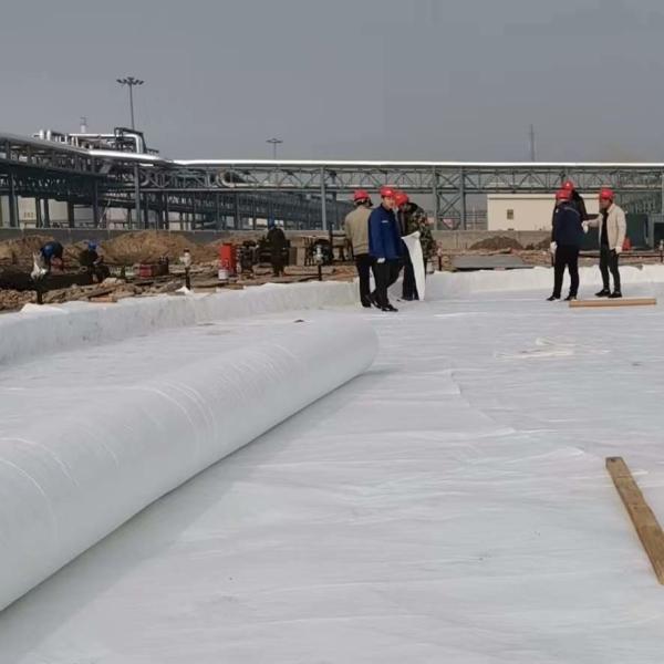 Water Conservancy Mines Geotextile Fabric Non Woven Short Fiber 100G 300g Thickness