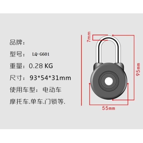 Logistic Transportation Remote Control Padlock Collision Sensor Button Press Open