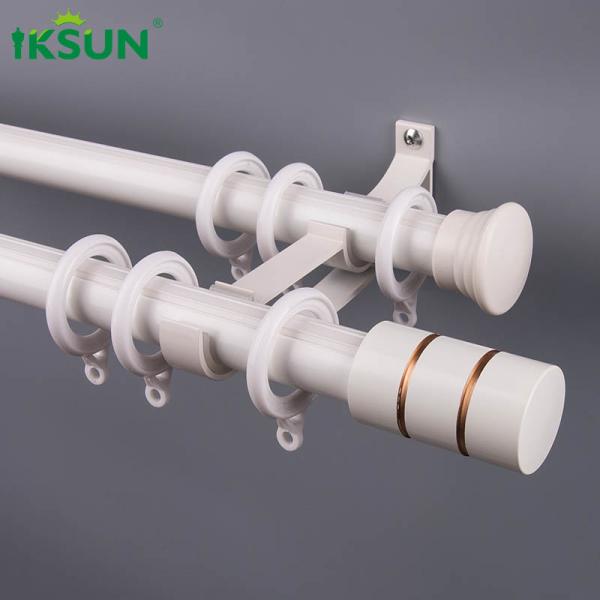Cylinder Aluminum Curtain Rod , Decorative Curtain Pole 1.2mm Thickness