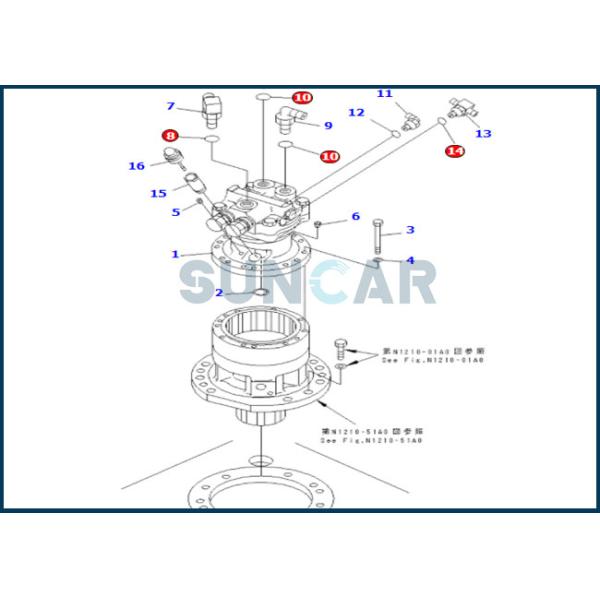 708-7T-00470 7087T00470 Service Kit Fits Excavator Komatsu Swing Motor PC60-7