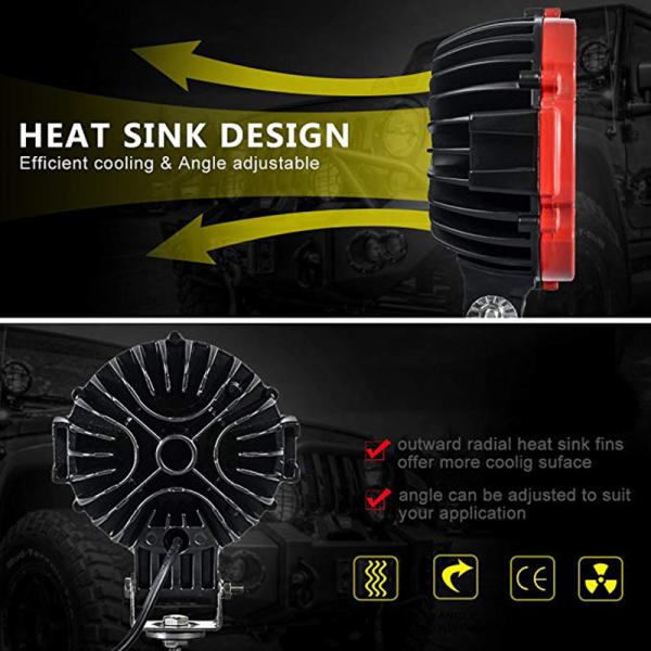 51W 12V 24V Offroad 17pcs LED Driving Lamps SUV Forklift