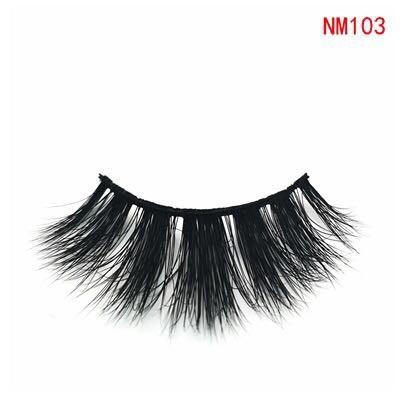 Black Soft 3D Mink False Eyelashes Cross Messy Eye Lashes Full Lash Effect