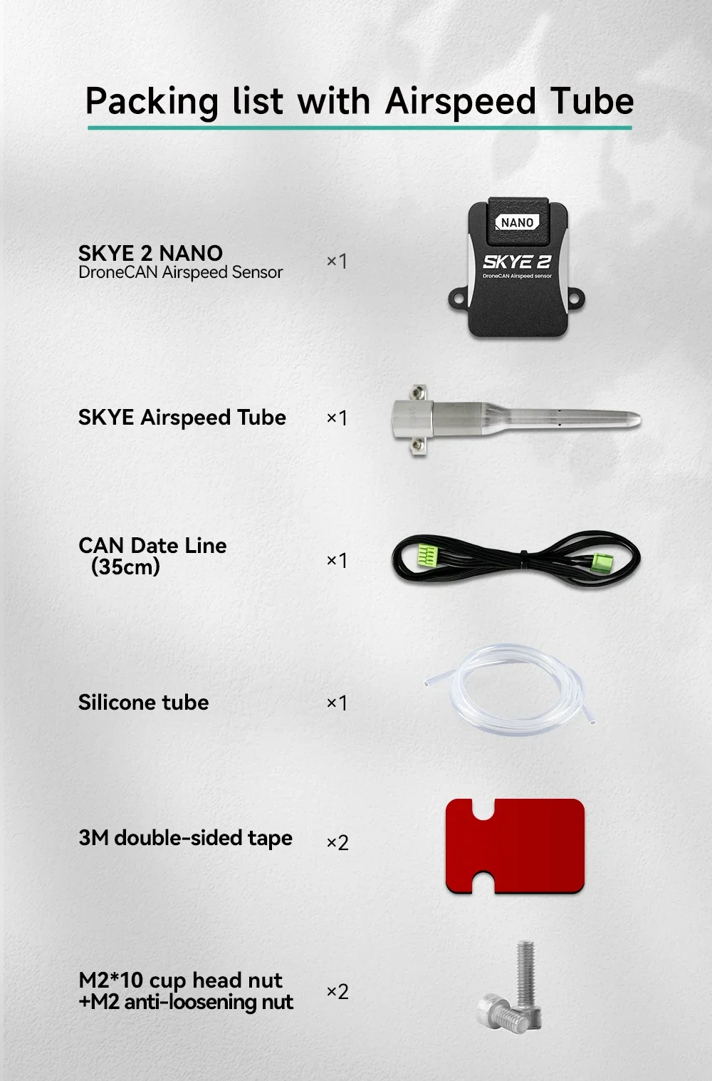 New Cuav Skye 2 Nano  Dlvr High Accuracy and Linearity Airspeed Sensor Supports Ardupilot / Px4 for Rc Model Airplane