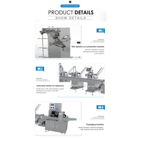 Spoon Knife Fork Wet Wipe Tissue Paper Auto Feeding Counting Packing Making Machine Plastic Packaging Price Disposable