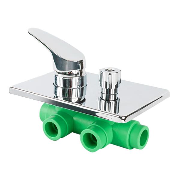 Tubomart Banheiro chuveiro misturador válvula chuveiro misturador de água quente e fria ppr válvula multifuncional chuveiro misturador válvula
