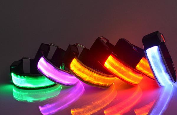 Custom Wrist Band Reflective Led Armband Slap Bracelet  For Running Cycling, Biking, Walking,Wedding，Christmas party